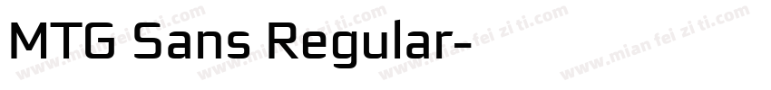 MTG Sans Regular字体转换